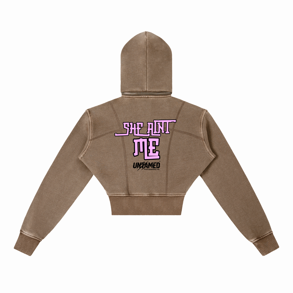 🔥The "Icon" Cropped Zip Hoodie | Vintage Patchwork Essential