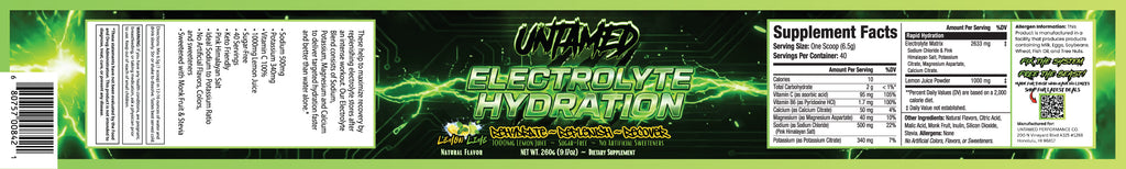 🔥UNTAMED Electrolyte Hydration - LEMON LIME