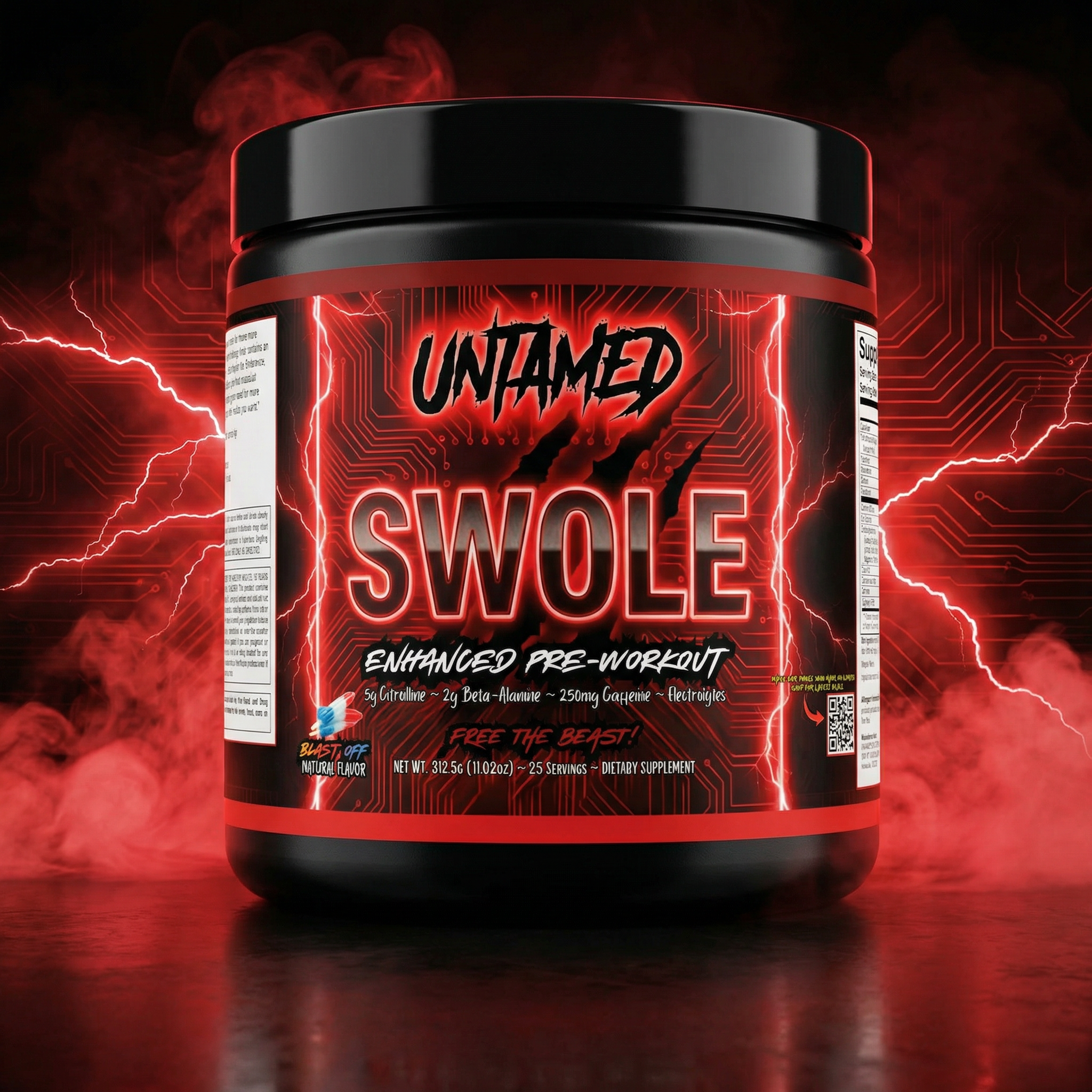 🔥UNTAMED “SWOLE” Pre-Workout – High Stim