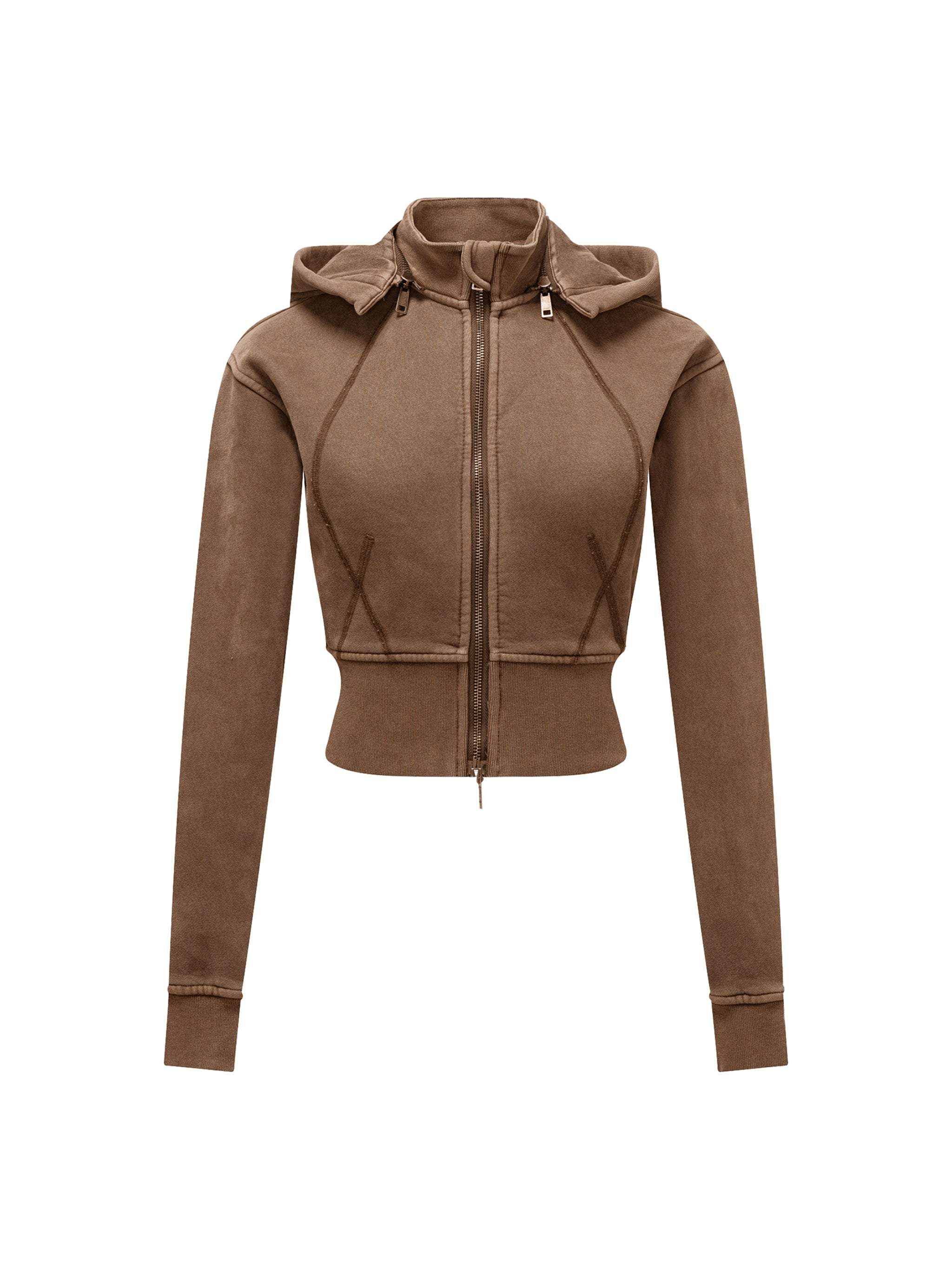 🔥The "Icon" Cropped Zip Hoodie | Vintage Patchwork Essential